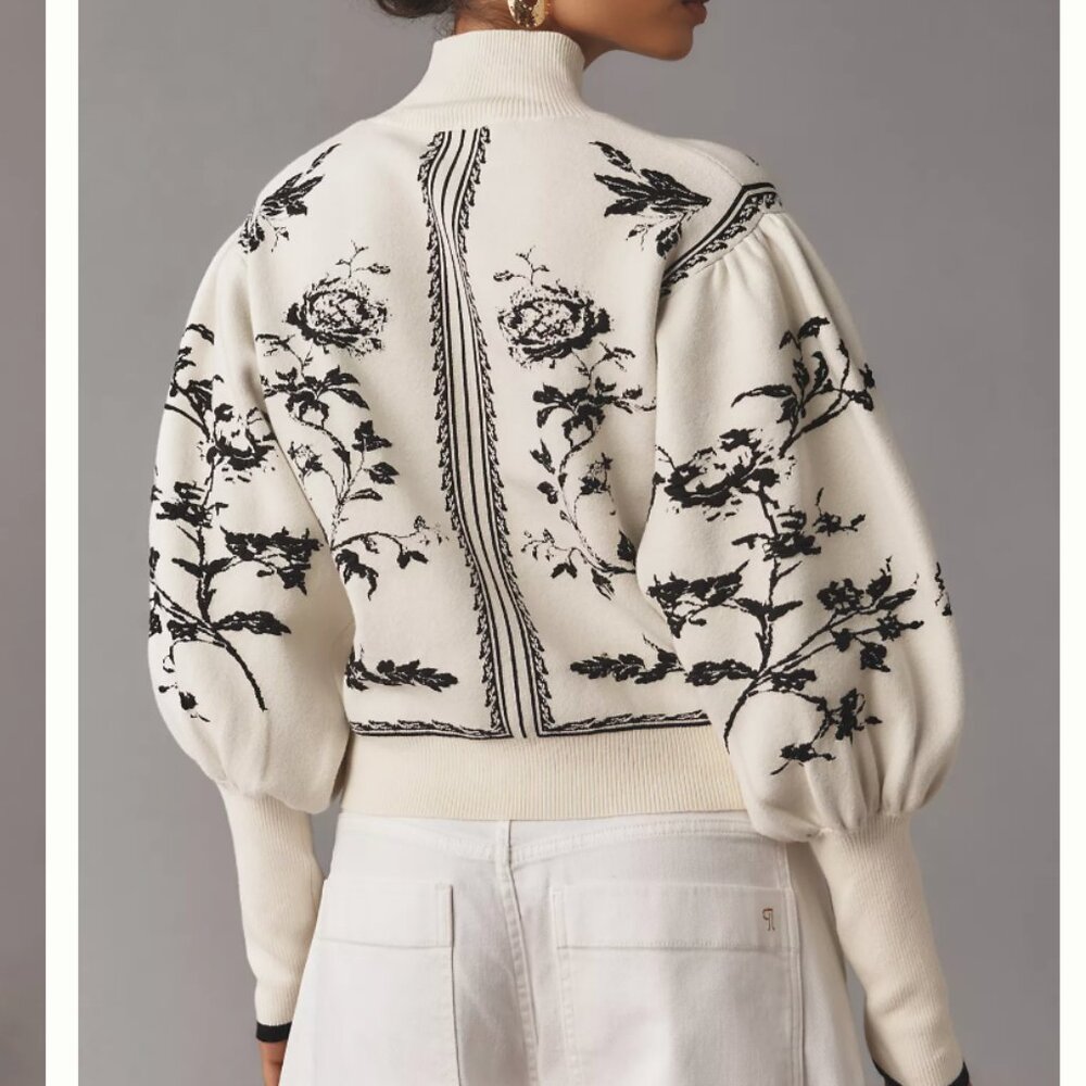 *SOLD* NWT By Anthropologie Ballon-Sleeve Turtleneck Sweater  Size L NWT - Picture 4 of 6